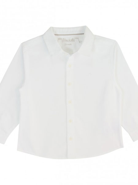 Chateau de sable童装品牌2019春夏男童白色经典衬衣