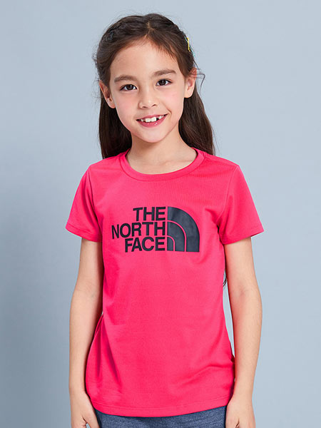 The North Face童装品牌2019秋季新款女童速干t恤短袖户外