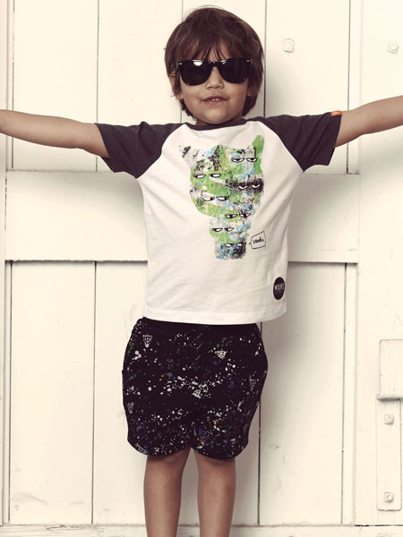 MOOKS童装品牌2019春夏短袖T恤新款儿童上衣服半袖打底衫休闲裤