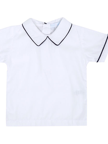 Mini-la-Mode童装品牌2019秋季白色时尚休闲儿童衬衫