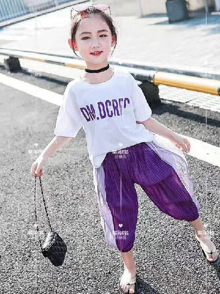 贝格乐童装品牌2019春夏洋气儿童短袖灯笼防蚊七分裤两件套