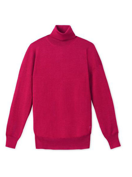 Tom Ford童装品牌2019秋冬纯羊绒衫女士纯色加厚高领打底羊绒衫樽领套头毛衣红色