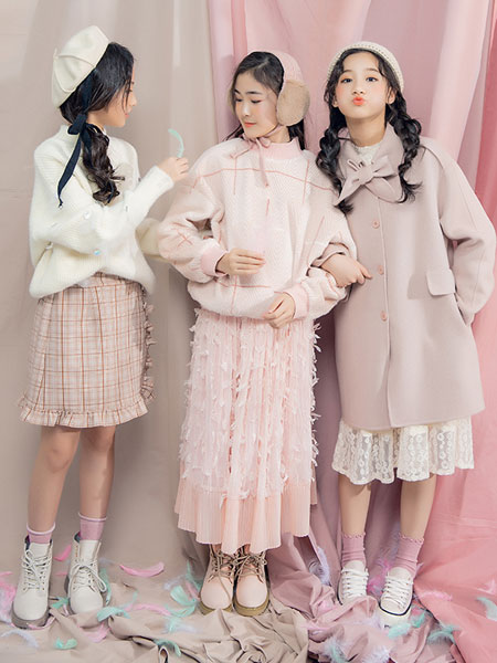 贝贝媞妮童装品牌2019秋冬女童中大儿童韩版洋气中长款风衣外套