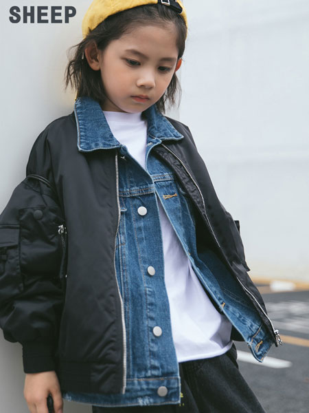 童装品牌2019秋冬新款韩版宽松假两件休闲夹克