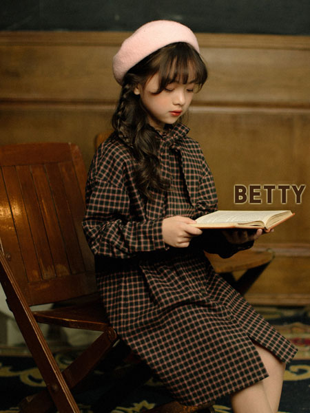 贝蒂小羊童装品牌2019秋冬韩版长袖休闲收腰直筒中长裙