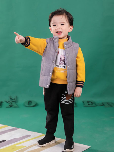 Maomier猫咪儿童装品牌2019秋冬儿童运动卫衣加绒加厚三件套