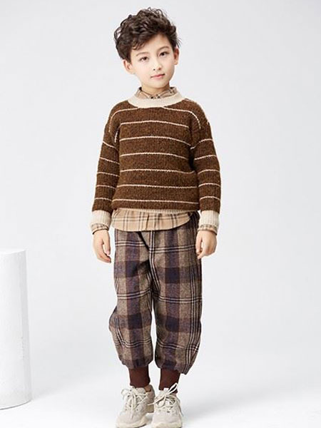 童年领域童装品牌2019秋冬条纹针织毛衫