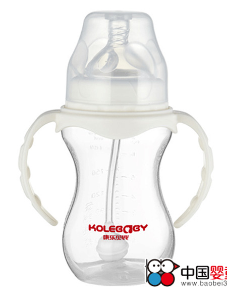 康乐贝比婴童用品高透明进口PP全自动奶瓶（乳白色）