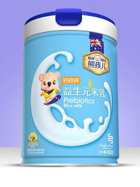 熊孩儿婴儿食品益生元米乳
