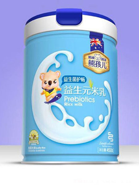 熊孩儿婴儿食品益生元米乳