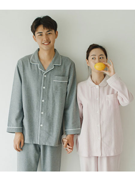八月格桑童装品牌2019秋冬纯棉棉麻睡衣套装