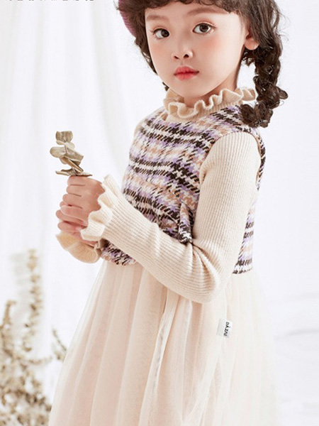 DIZAI童装品牌2019春夏洋气小香风很仙长裙马甲两件套减龄初秋