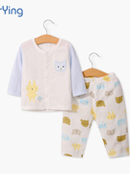 依尔婴童装品牌2019春秋纱布宝宝长袖睡衣小童居家服两件套空调服