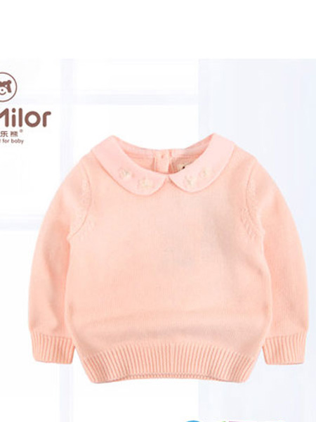 米乐熊、莫菲鱼童装品牌2019秋冬婴儿衣服春秋M2S1516C粉色