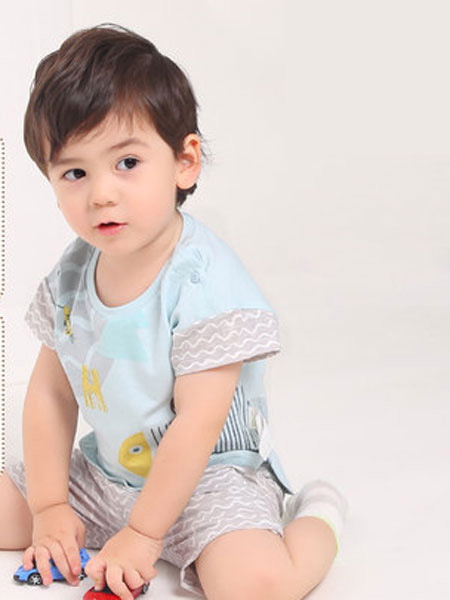 三木比迪童装品牌2019春夏短袖上衣小男孩童装薄款打底衫