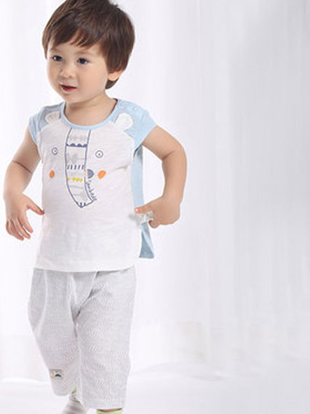 三木比迪童装品牌2019春夏纯棉短袖T恤小男孩婴幼儿上衣儿童衬衣夏装薄款