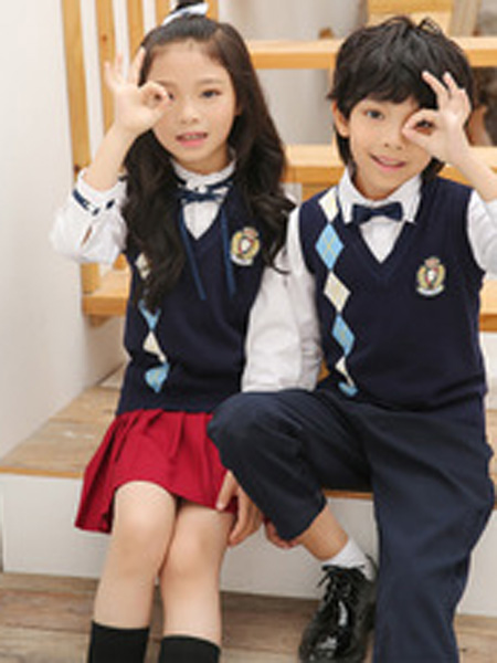 安果儿童装品牌2019秋季小孩子儿童学生校服班服套装幼儿园园服