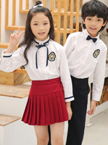 安果儿童装品牌2019秋季学院风运动会合唱团演出服装