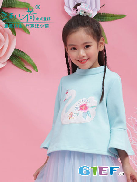 童装品牌2019春夏纯棉T恤 中国风女孩加绒卫衣