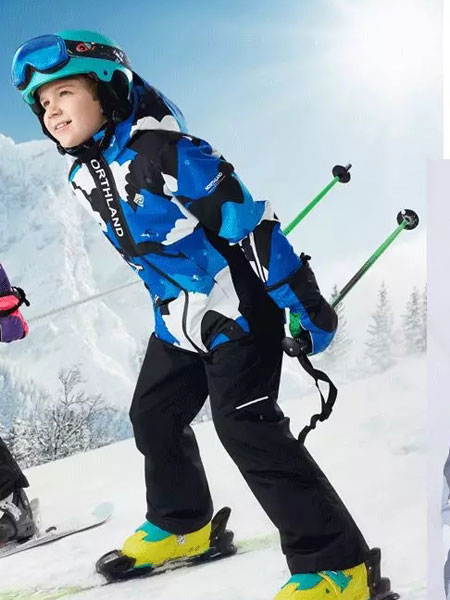 诺诗兰童装品牌2019秋冬迷彩滑雪服