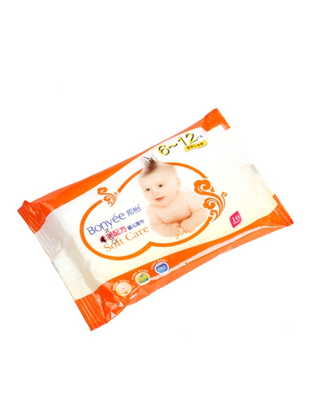 婴童用品6-12个月柔润配方湿巾10片