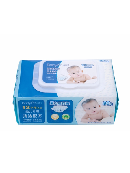 婴童用品12个月以上清洁配方婴儿湿巾80片装
