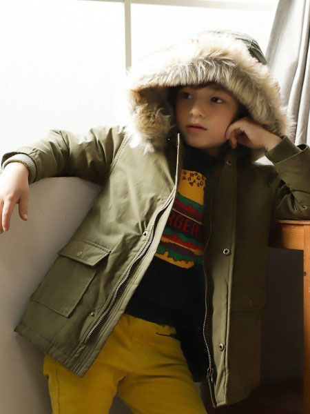 GLOBAL WORK童装品牌2019秋冬新款大毛领外套 学院运动欧美