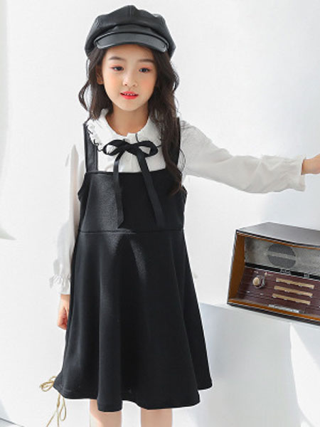 女童套装秋装2019新款韩版中大儿童装学院风连衣裙两件套