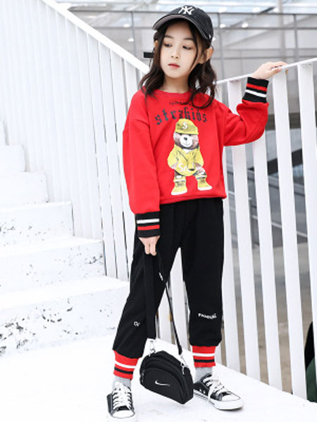 童装品牌2020春夏春秋装运动女孩韩版卫衣服中大童洋气时髦