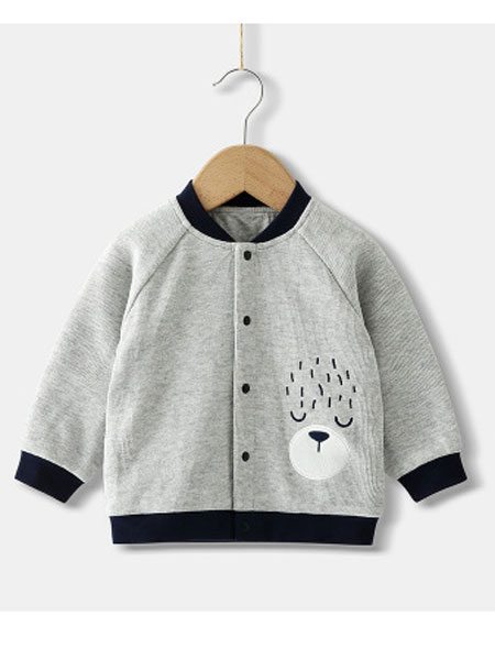 逍遥羊童装品牌2019秋冬保暖小外套 儿童法国罗纹长袖外套