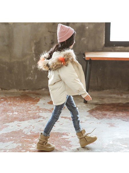 童装品牌2019秋冬女羽绒服新款韩版洋气冬装中大儿童短款加厚女孩大毛领外套