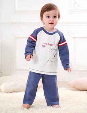 品牌2020春夏婴幼儿宝宝纯棉时尚欧版可爱小熊卫衣套装外套户外装印花