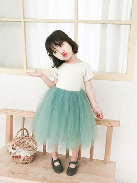 童装品牌2020春夏女童韩版宽松卫衣儿童中长款卫衣裙休闲童装