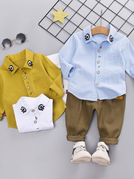 童装品牌2020春夏新款跨境宝宝短袖套装3中裤韩版两件套