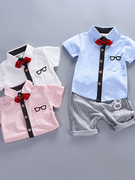 童装品牌2020春夏新款儿童短袖套装0-1-2-3岁宝宝纯棉两件套
