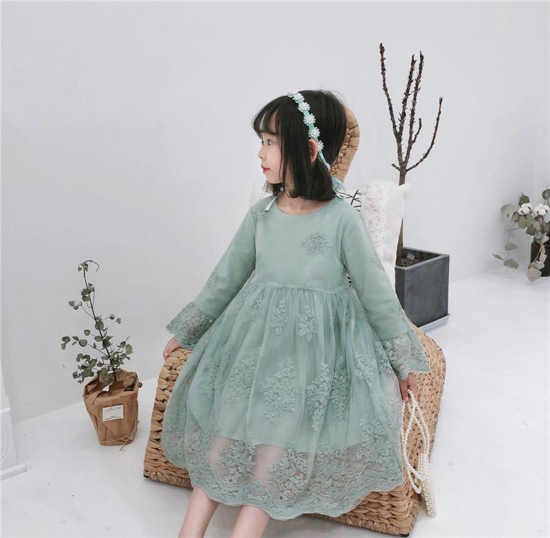 童装品牌2020春夏新款纯色透纱公主裙