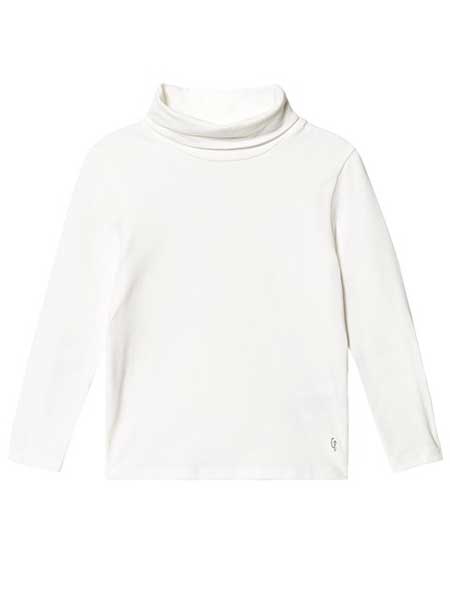 Carrement Beau童装品牌2020春夏白色Roll Neck长袖T恤