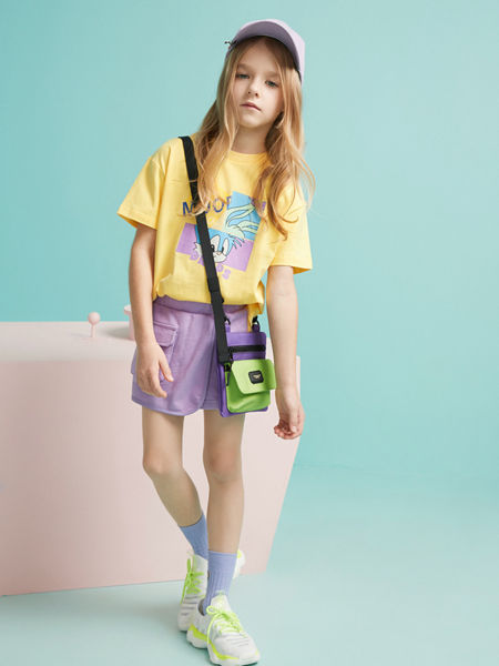 MQD童装品牌2020春夏新款黄色T恤