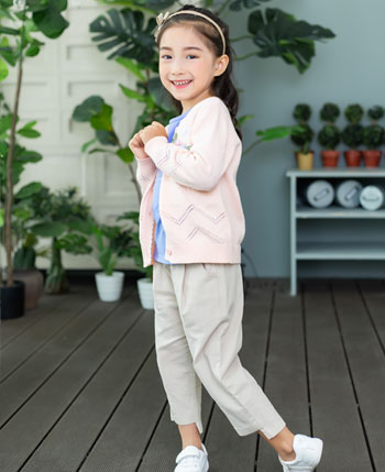 塔哒儿童装品牌2020春夏新款纯色气质开衫