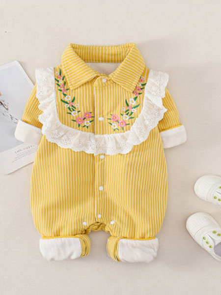 爱尼迪童装品牌2020春夏新款小天使婴儿春季连体衣
