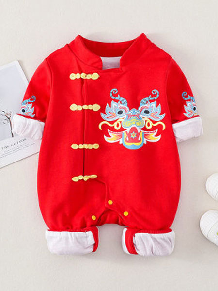 爱尼迪童装品牌2020春夏新款中国风春秋季衣服婴儿连体衣