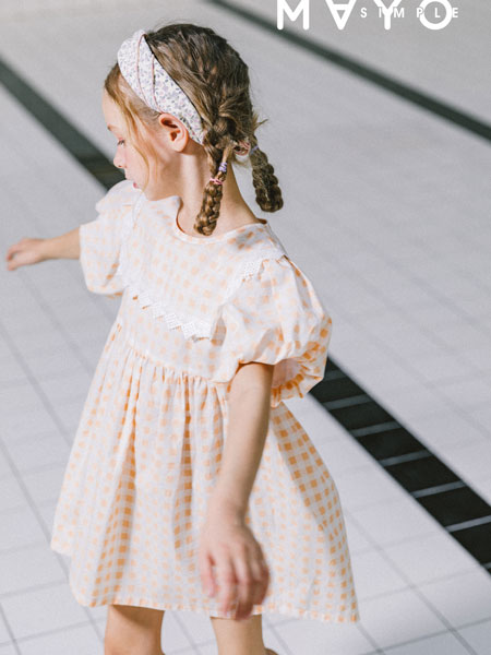 五月童品 mayosimple童装品牌2020春夏新款纯色气质连衣裙
