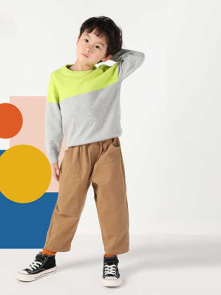 deermode童装品牌2020春夏新款男女童创意撞色针织毛衣