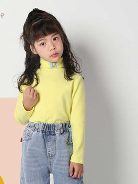 deermode童装品牌2020春夏季新款儿童创意高领纯色T恤