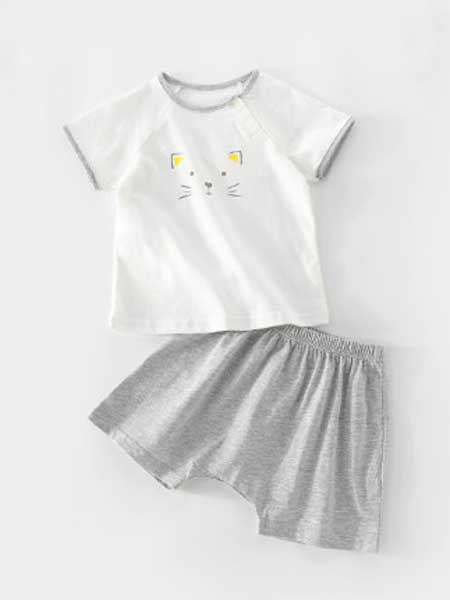 巴厘小猪宝宝运动套装夏季薄款男童短袖T恤1一岁女童夏装婴儿衣