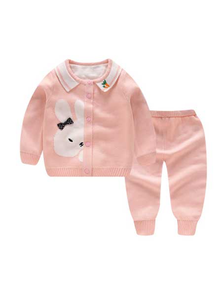 童装品牌2020春夏宝宝毛衣新款套装开衫婴儿服装0-6-12个月品牌童装
