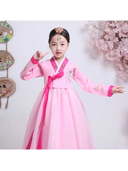 汉月坊童装品牌2020春夏新款儿童舞蹈服装韩服女童朝鲜族舞蹈服装大长今民族舞蹈演出服装
