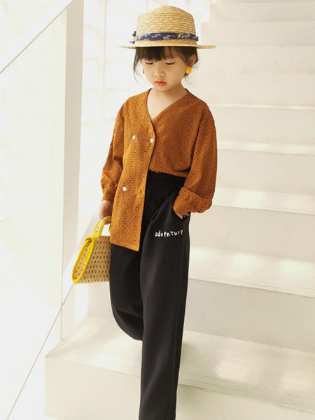 童装品牌2020春夏韩版新款中小童宝宝儿童镂空长袖衬衫衬衣潮