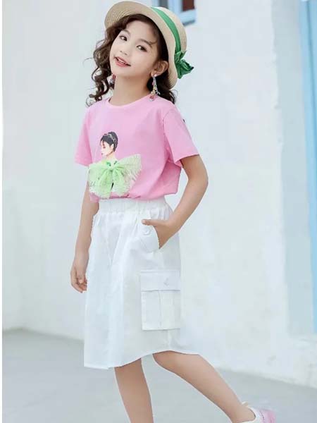 童装品牌2020春夏粉色T恤