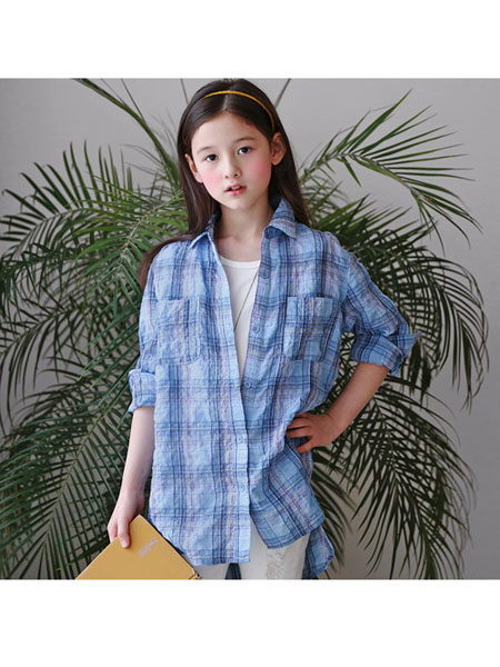 J KIDS童装品牌2020春夏条纹格子衬衫